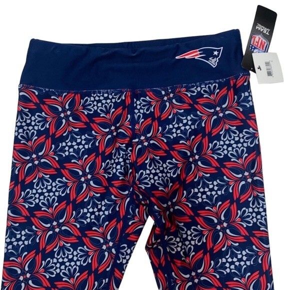 NFL NEW ENGLAND PATRIOTS Women’s Blue Red Leggings - Picture 4 of 7
